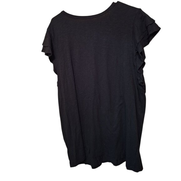 Torrid Super Soft Slub Jersey Black Top Plus Size Ladies 3 Oversized Comfy Core - Picture 3 of 5